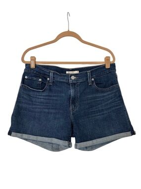 Levi’s Mid Length Denim Jean Shorts Womens 32 Blue